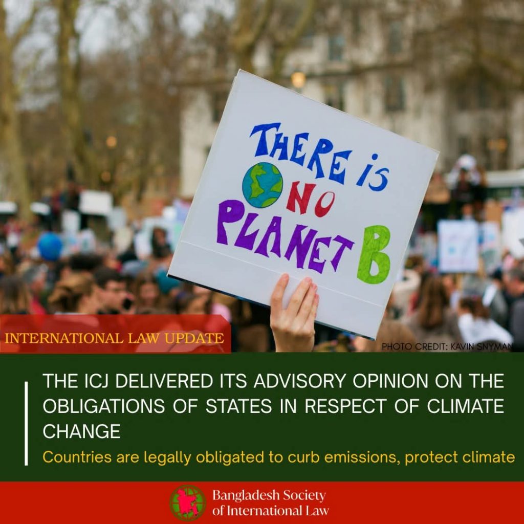 THE ICJ ADVISORY OPINION ON CLIMATE CHANGE